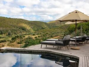 Elite luxury canvas tented camp suite on the river edge in Serengeti National Park